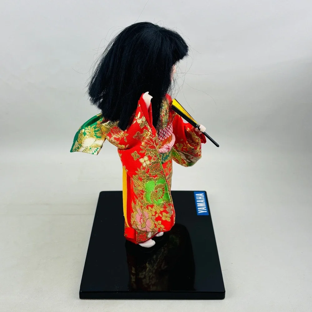 Vintage Yamaha‎ Kyugetsu Japanese Doll Red Kimono Fan Children's Games 2000